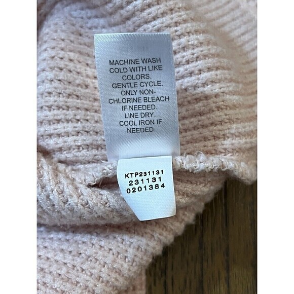 J Jill Sweater Pullover Henley V-Neck Long Sleeve Button Front Waffle Pink SZ S - Picture 7 of 12